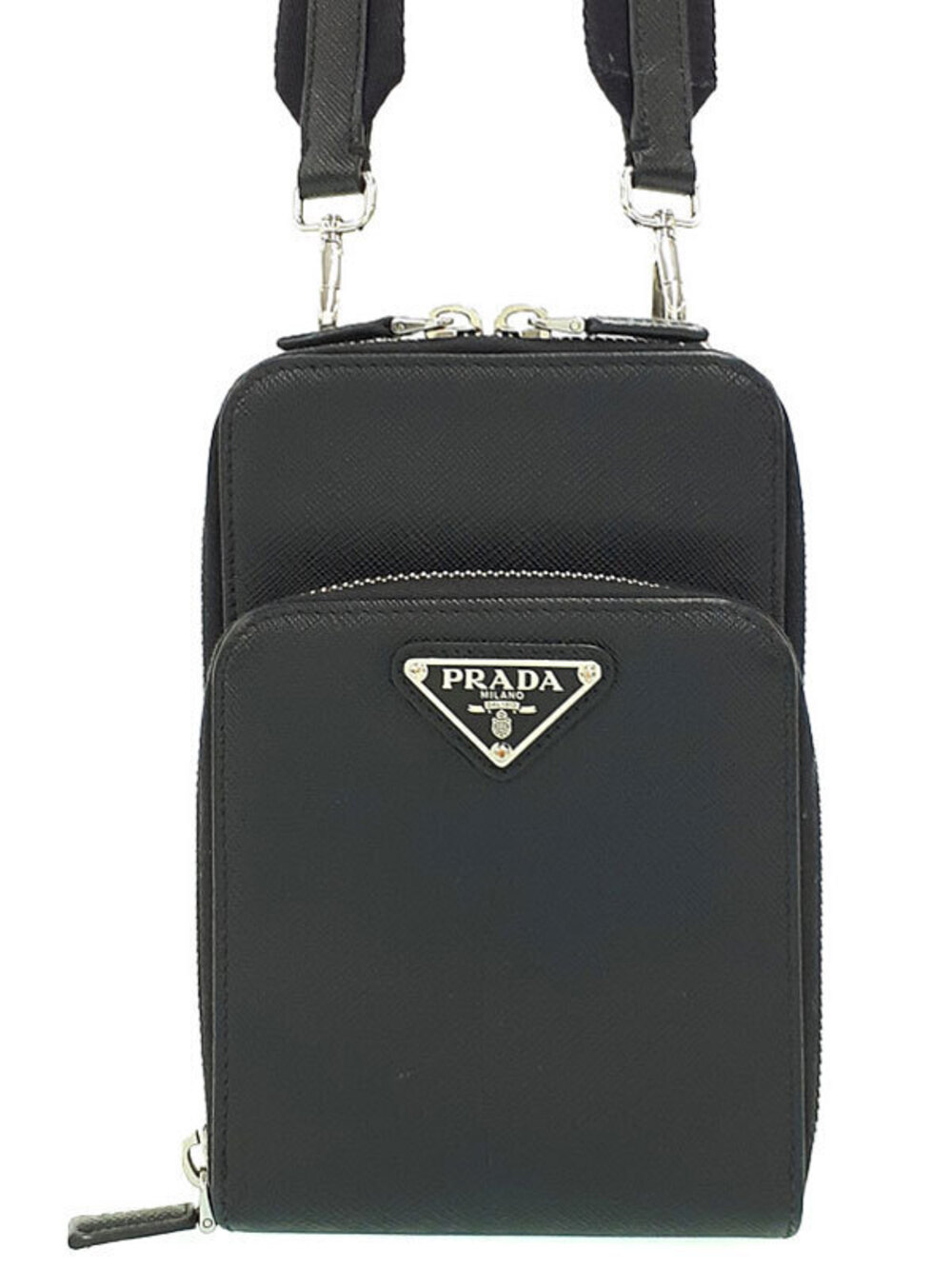 Prada Saffiano Leather Smartphone Case Shoulder Bag